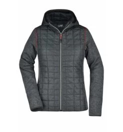 James & Nicholson Strickfleecejacke Im Stylischen Materialmix Damen JN771