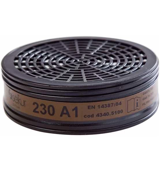 EKASTU Gasfilter 230, A1, F.Polimask 230 (Pck. A 2 St.) 3 EKASTU Gasfilter 230, A1, F.Polimask 230 (Pck. A 2 St.)