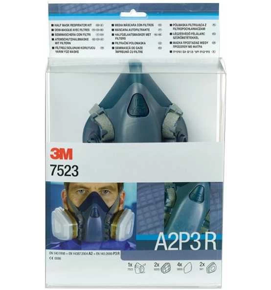 3M Maskenset 7523M Mit Maske 7502, Filter A2P3R 4 3M Maskenset 7523M Mit Maske 7502, Filter A2P3R – Bild 2