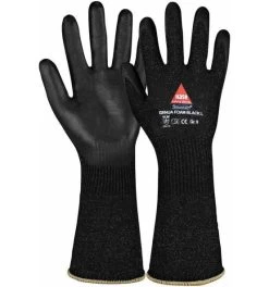 Hase Schnittschutzhandschuh Genua Foam Black Long