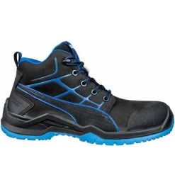 Puma Sicherheitsstiefel 634200 Krypton Blue Mid Technics S3 ESD SRC DGUV