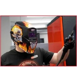 KS Tools Automatik-Schweißer-Schutzhelm, Flame Design -Professionelles Geschäft für Arbeitskleidung schweisserhelm handschild 1357284 czm
