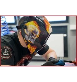 KS Tools Automatik-Schweißer-Schutzhelm, Flame Design -Professionelles Geschäft für Arbeitskleidung schweisserhelm handschild 1357285 czm